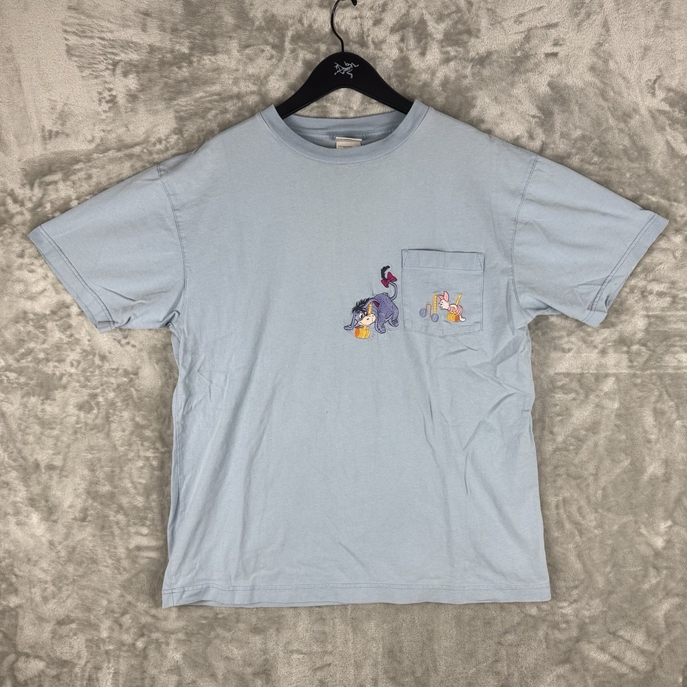 Vintage Disney Eeyore Piglet Pocket T Shirt Mens Size Large Y2K Retro Casual